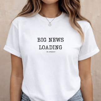 Functige zwangerschapsaankondiging baby onthulling t-shirt