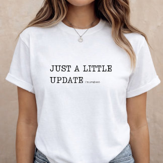 Functige zwangerschapsaankondiging baby onthulling t-shirt