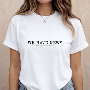 Functige zwangerschapsaankondiging baby onthulling t-shirt