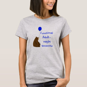 Functional Adult Misschien Morgen Beer Quote T-shirt