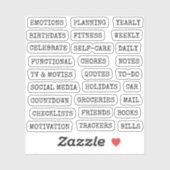 Functional Old Script Planner Tab Binder Divider  Sticker (Vel)