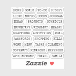 Functional Old Script Planner Tab Binder Divider Sticker