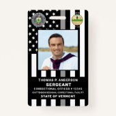 Functionaris Foto Logo Gevangenis Gevangenisnummer Badge (Voorkant)