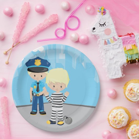 Functionaris van de griffie papieren bordje (Feest)