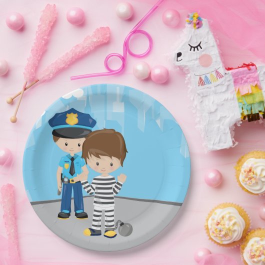 Functionaris van de griffie papieren bordje (Feest)