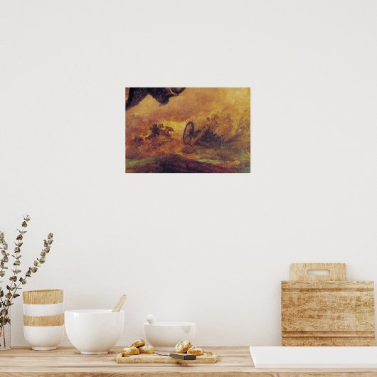 Functionaris van de Hussars, details van het kanon Poster (Keuken)