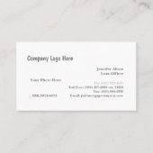 Functionaris van de lening / Visitekaartje van de  Contactkaartje (Voorkant)