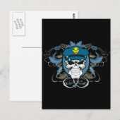 Functionaris van de politie briefkaart (Voorkant / Achterkant)