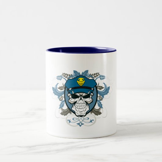 Functionaris van de politie tweekleurige koffiemok (Center)