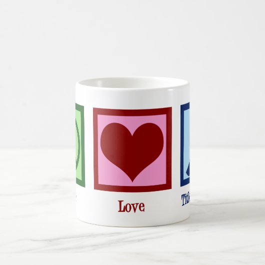 Functionaris van de vredesliefdesmaatschappij koffiemok (Center)