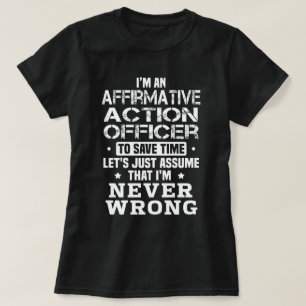 functionaris voor positieve actie t-shirt