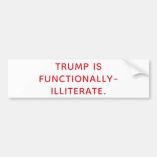 FUNCTIONEEL ANALFABEET TRUMP Hankamer Artjunkhaus Bumpersticker