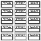 Functionele Betaaldag Sticker (Voorkant)