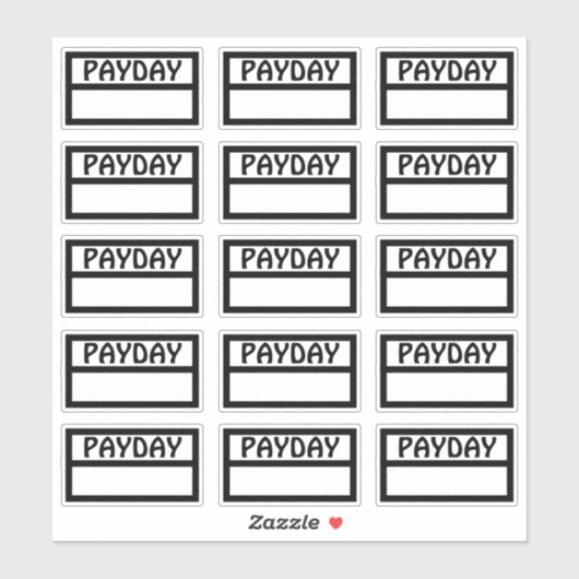Functionele Betaaldag Sticker (Vel)