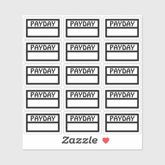 Functionele Betaaldag Sticker (Vel)