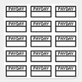 Functionele Betaaldag Vierkante Sticker (Voorkant)