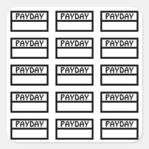 Functionele Betaaldag Vierkante Sticker