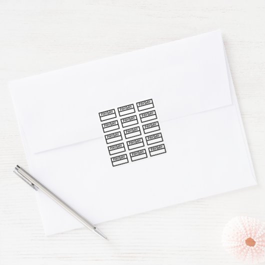 Functionele Betaaldag Vierkante Sticker (Envelop)