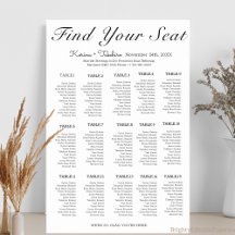 Functionele minimalistische Wedding Seat Grafiek