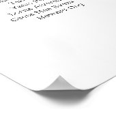 Functionele minimalistische Wedding Seat Grafiek Poster (Hoek)