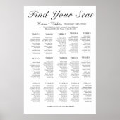 Functionele minimalistische Wedding Seat Grafiek Poster (Voorkant)