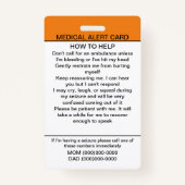 Functionele neurologische stoornis medische kaart badge (Achterkant)