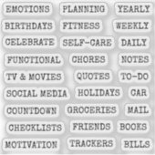 Functionele oude scriptplanner tabblad binder sche sticker (Voorkant)
