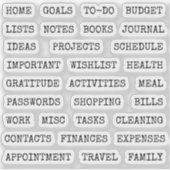 Functionele oude scriptplanner tabblad scheidingss sticker (Voorkant)