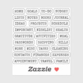 Functionele oude scriptplanner tabblad scheidingss sticker (Vel)