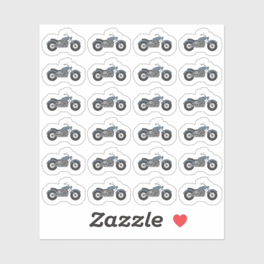 Functionele planner voor motorfietstocht sticker (Vel)