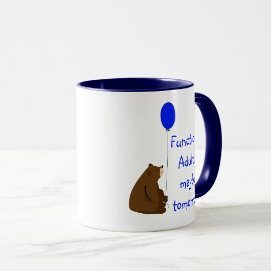 Functionele Volwassene Misschien Morgen Quote Mok (Voorkant rechts)