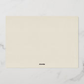 FUNCTIONEREN VAN GALA elegant calligrafie ivoorgou Folie Uitnodiging (Achterkant)