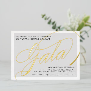 FUNCTIONEREN VAN GALA elegant kalligrafie bleek gr Folie Uitnodiging