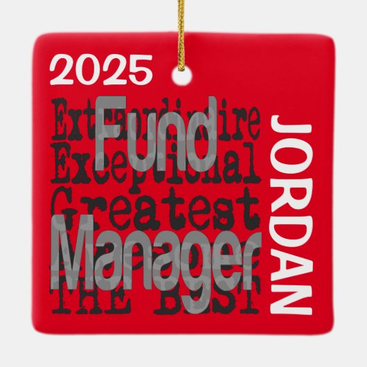 Fund Manager Extraordinaire CUSTOM Keramisch Ornament (Achterkant)