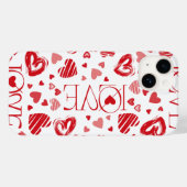 Funda/Case para iPhone Patrón_corazones romántico Case-Mate iPhone Case (Achterkant (horizontaal))