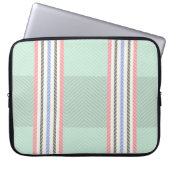 Funda con franjas en verde laptop sleeve (Voorkant)