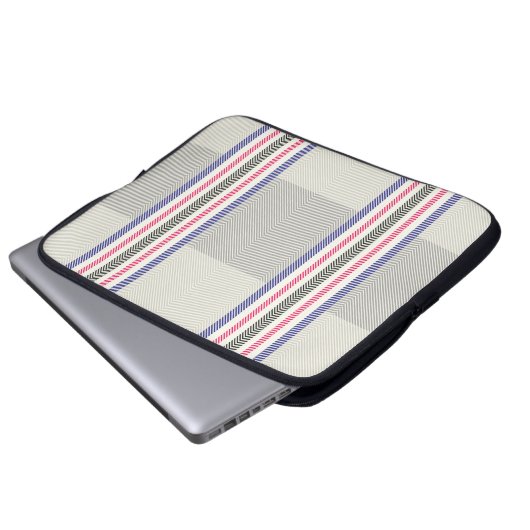 Funda con franjas laptop sleeve (Voorkant onderkant)