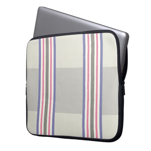 Funda con franjas laptop sleeve (Voorkant Links)