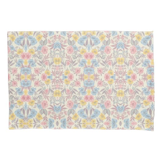  Funda de cojín Funda Botánico Acuarela – Flores   Kussensloop (Voorkant)