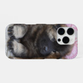 Funda de iPhone 16 con foto de perrito marrón Hoesje (Achterkant horizontaal)