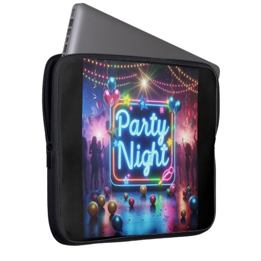 Funda de Portatil Party Night. Laptop Sleeve (Voorkant Rechts)