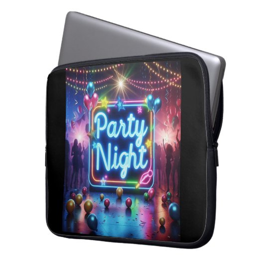 Funda de Portatil Party Night. Laptop Sleeve (Voorkant Links)