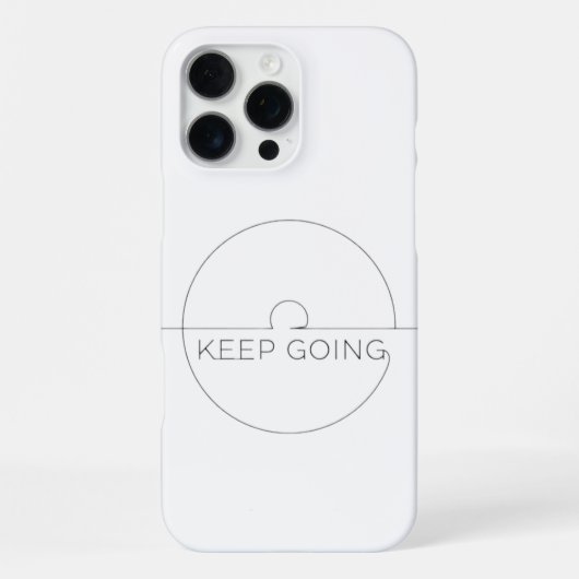 Funda iPhone Premium ‘Keep Going’ – Minimalista iPhone Hoesje (Achterkant)