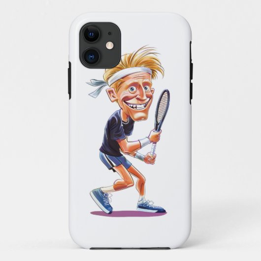 Funda movil caricatura tenista Case-Mate iPhone case (Achterkant)