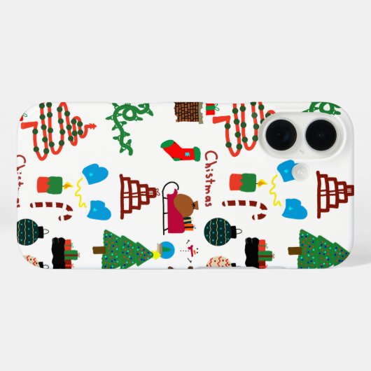 Funda Navidad Doodle Case-Mate iPhone Case (Achterkant (horizontaal))