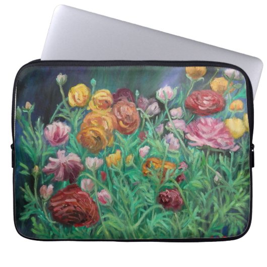 funda para laptop con diseño de flores sleeve (Voorkant)
