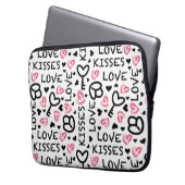 Funda para laptop estilo romántico moderno laptop sleeve (Voorkant Links)