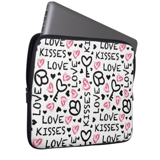 Funda para laptop estilo romántico moderno sleeve (Voorkant Rechts)