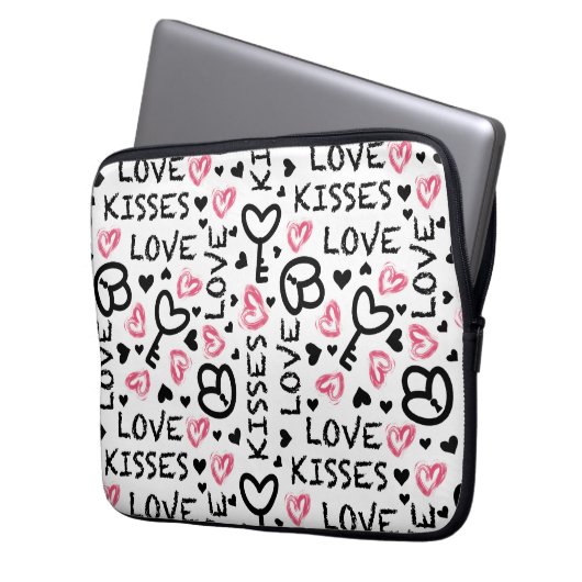 Funda para laptop estilo romántico moderno sleeve (Voorkant Links)
