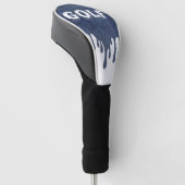 Funda para palo de golf azul jeans con blanco golfheadcover (Schuin)